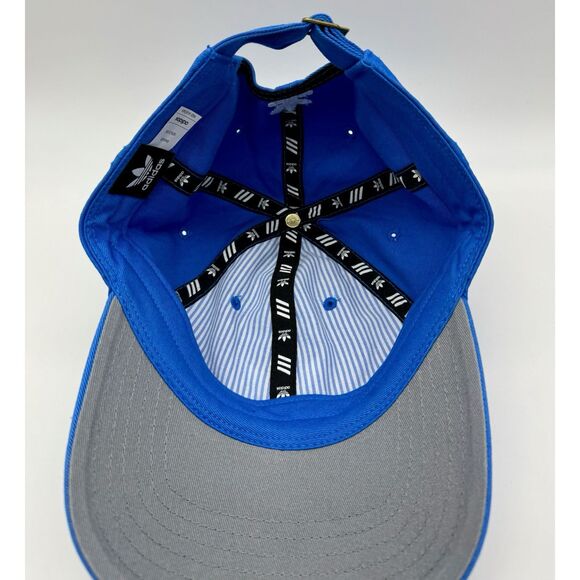 Adidas Youth Washed Relaxed Strapback Cap Hat Blue White New With Tags - Picture 5 of 7